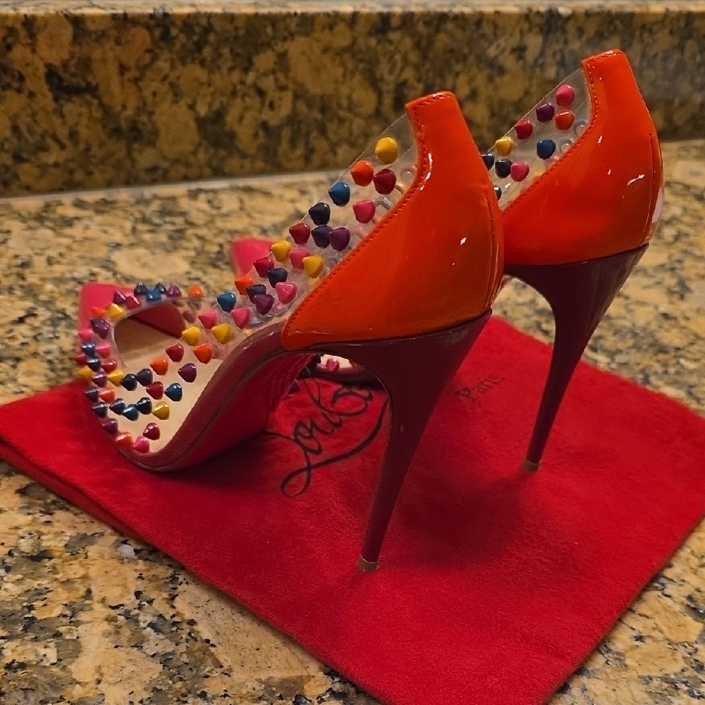 Christian Louboutin Multicolor Spiked Heels EU.SIZE 37.5 - Picture 6 of 17